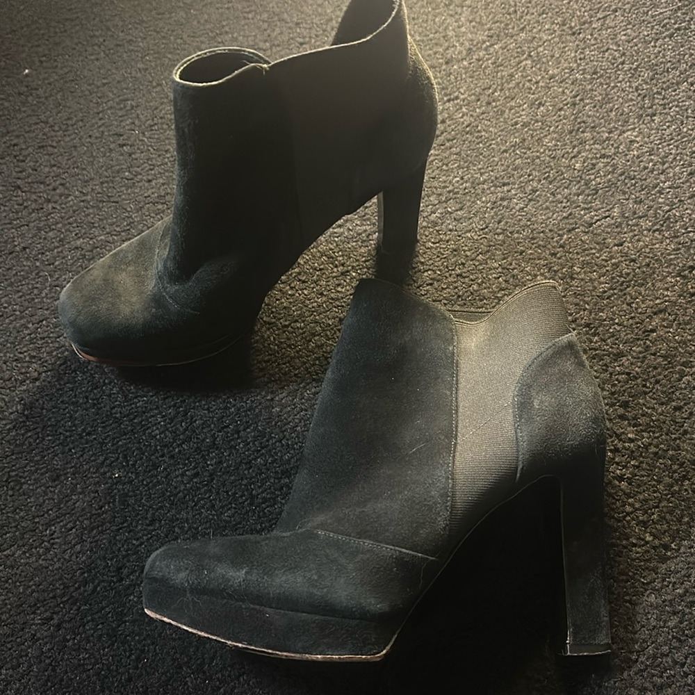 Black Suade Heels size 7 1/2